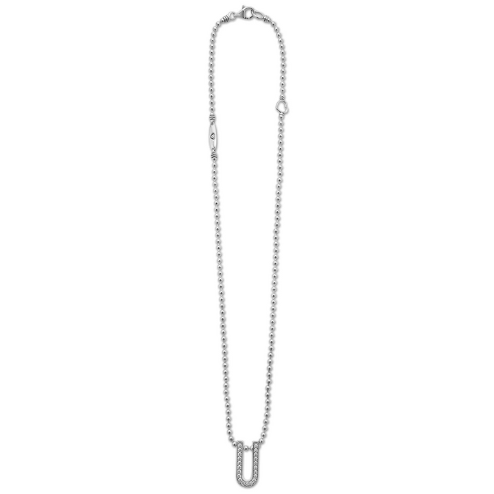 Large Linear Diamond Pendant Necklace