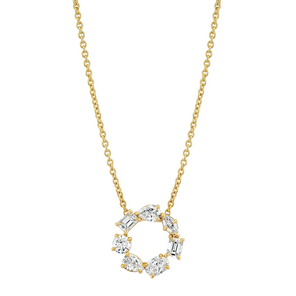 1.42ctw Diamond Montage Circle Necklace