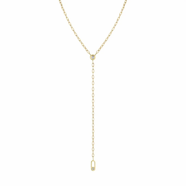 0.11ctw Diamond Streamlined Y-Necklace