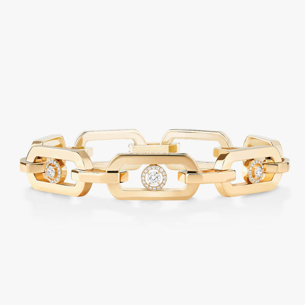 0.39ctw Yellow Gold Diamond Link Bracelet