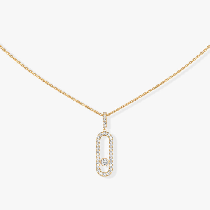 0.35ctw Yellow Gold Diamond Pavé Necklace