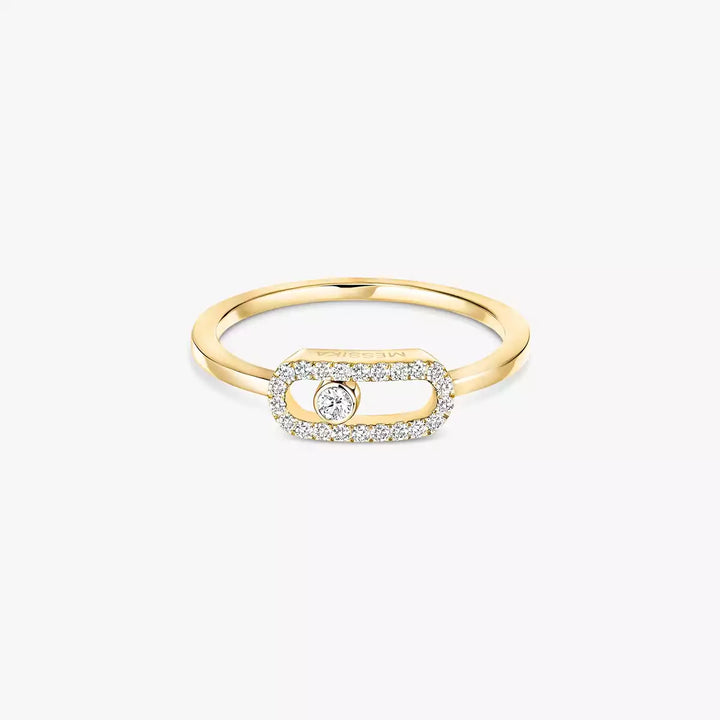 0.09ctw Yellow Gold Diamond Pavé Fashion Ring