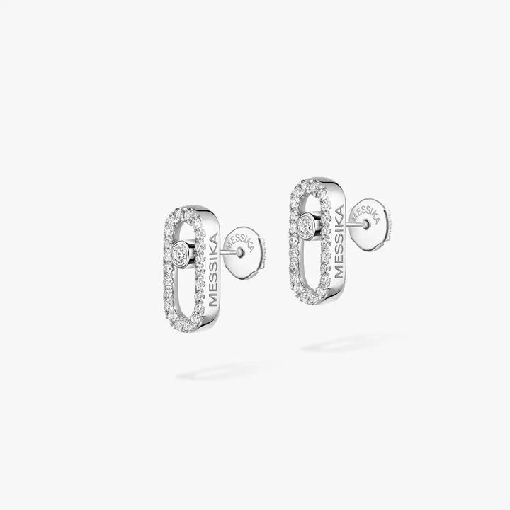 0.16ctw White Gold Diamond Pavé Stud Earrings