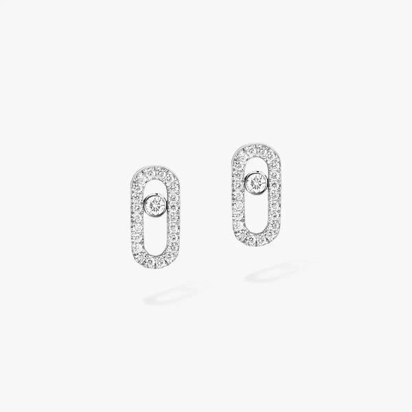 0.16ctw White Gold Diamond Pavé Stud Earrings