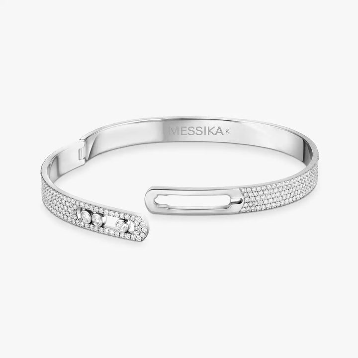 2.41ctw White Gold Diamond Bangle Bracelet