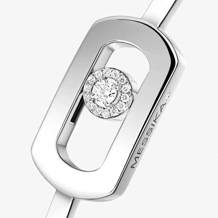 0.11ctw White Gold Diamond Bangle Bracelet