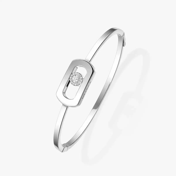 0.11ctw White Gold Diamond Bangle Bracelet