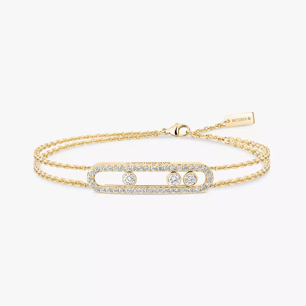 0.66ctw Yellow Gold Diamond Pavé Bracelet