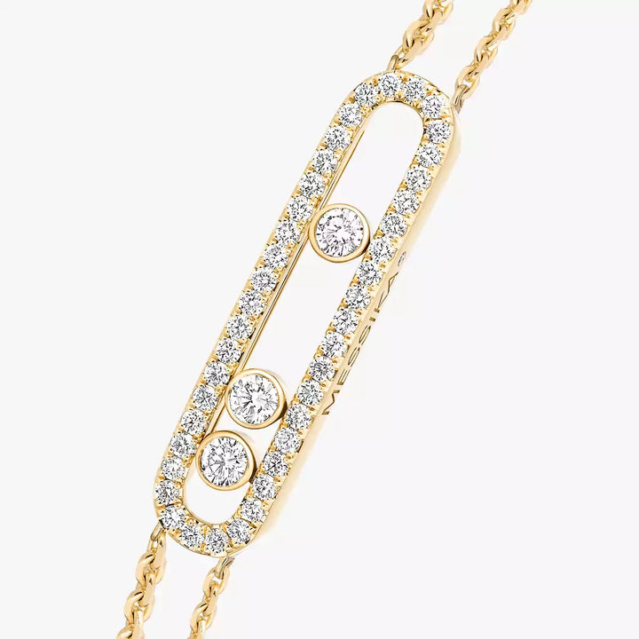 0.66ctw Yellow Gold Diamond Pavé Bracelet