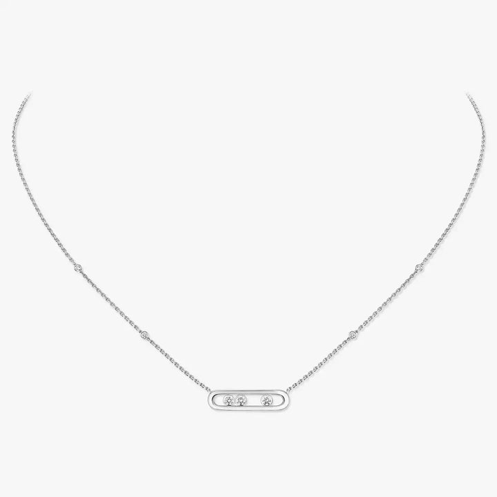 0.14ctw White Gold Diamond Necklace
