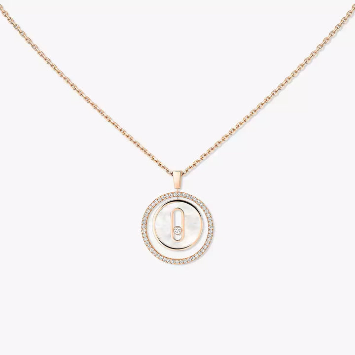 0.19ctw Diamond and White Mother-of-Pearl Necklace