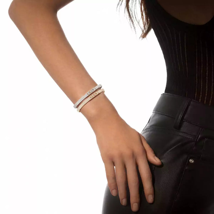 1.44ctw Yellow Gold Diamond Bangle Bracelet