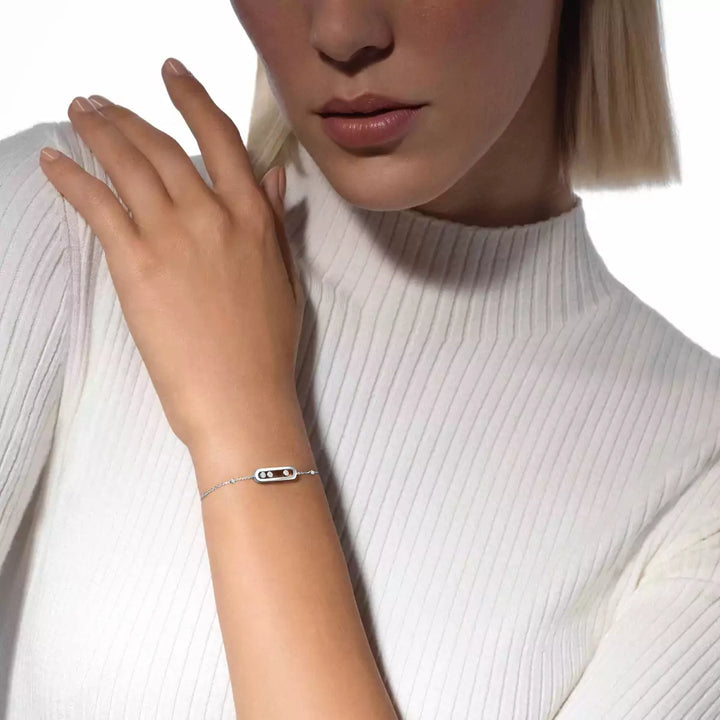 0.11ctw White Gold Diamond Bracelet