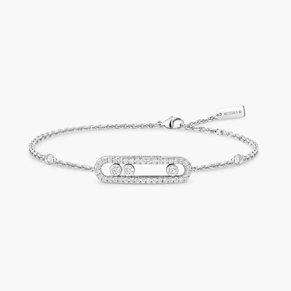 0.30ctw White Gold Diamond Pavé Bracelet