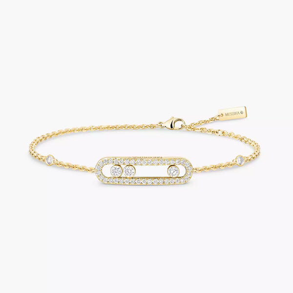 0.30ctw Yellow Gold Diamond Pavé Bracelet