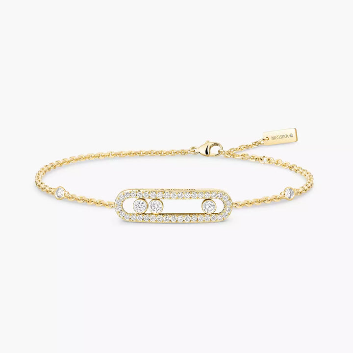 0.30ctw Yellow Gold Diamond Pavé Bracelet