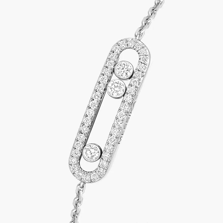 0.30ctw White Gold Diamond Pavé Bracelet