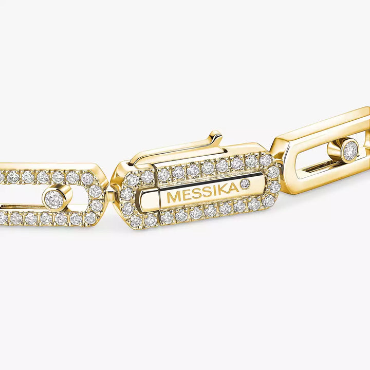 1.31ctw Yellow Gold Diamond Bangle Bracelet