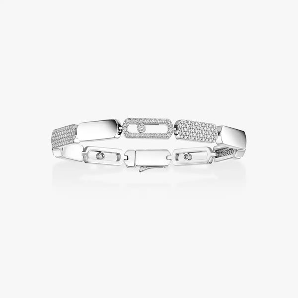 1.33ctw White Gold Diamond Bangle Bracelet