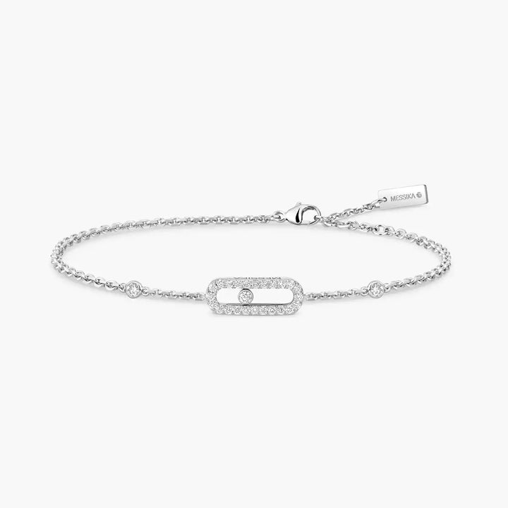 0.20ctw White Gold Diamond Pavé Bracelet