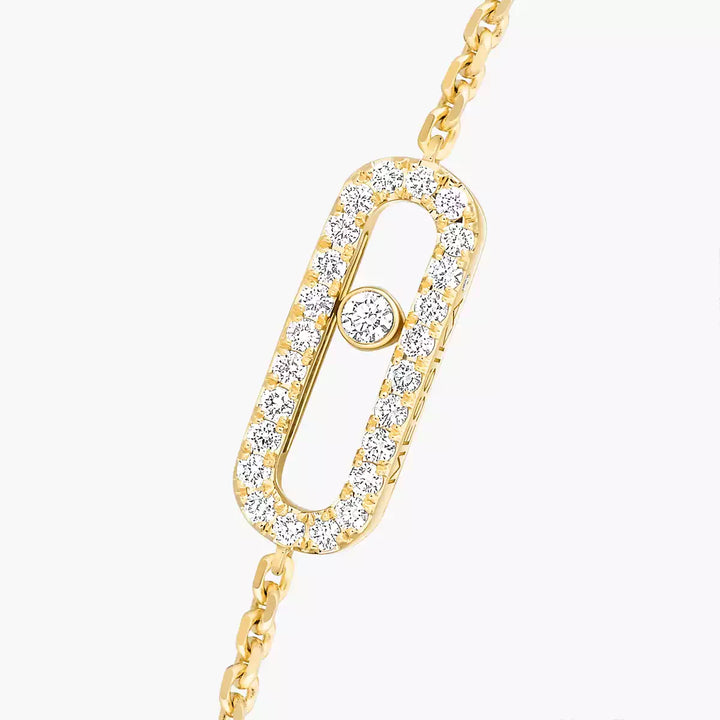 0.18ctw Yellow Gold Diamond Pavé Bracelet