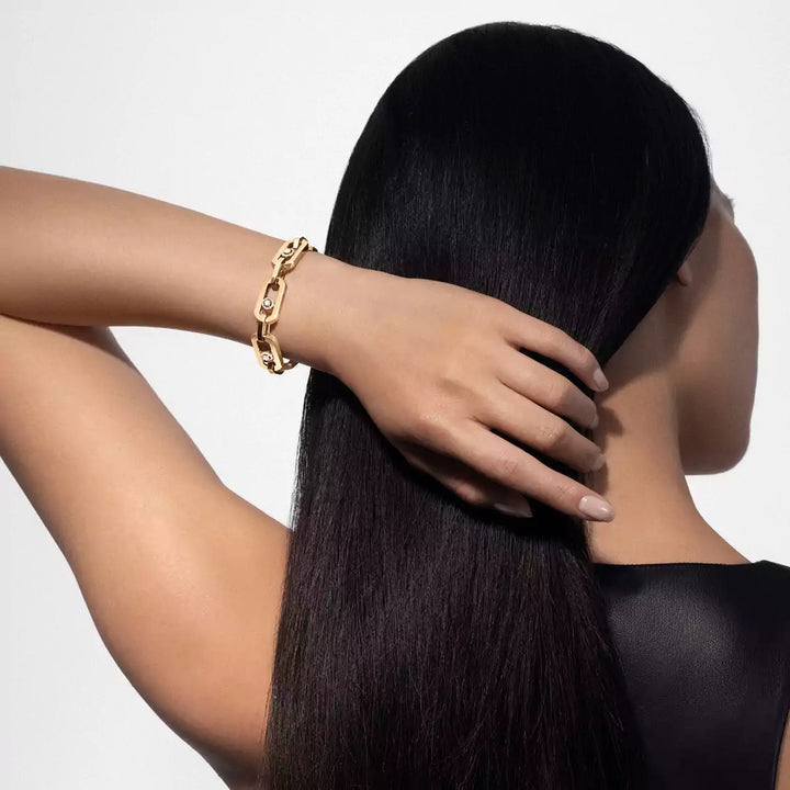 0.40ctw Yellow Gold Diamond Link Bracelet