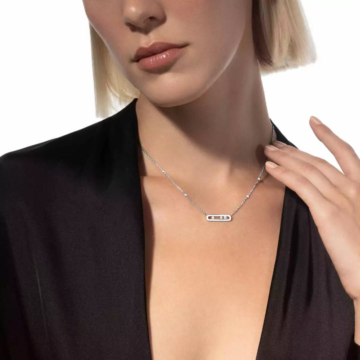 0.14ctw White Gold Diamond Necklace