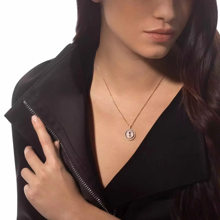 0.19ctw Diamond and White Mother-of-Pearl Necklace