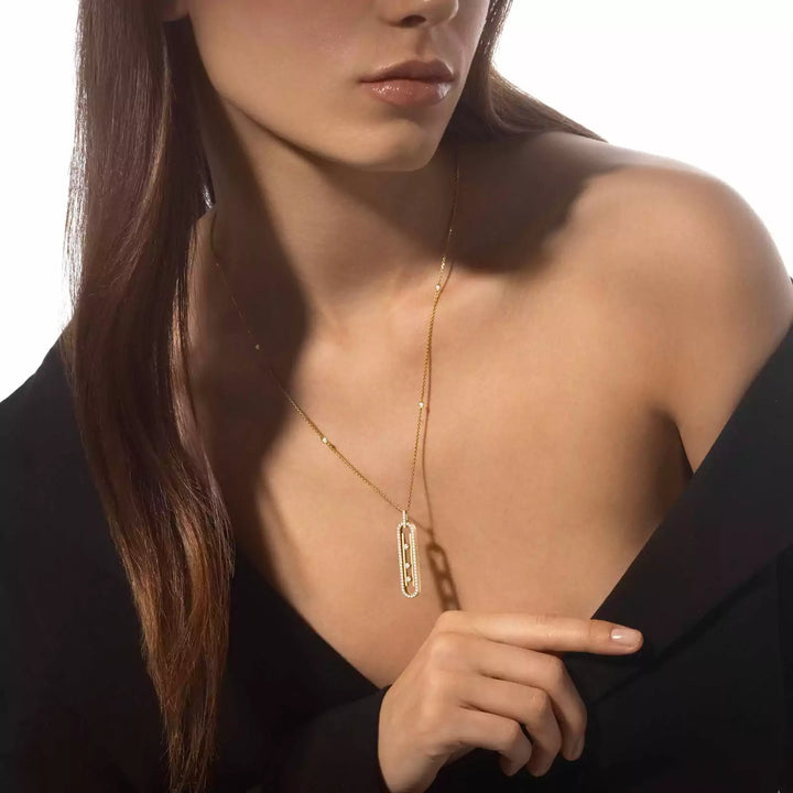 0.66ctw Yellow Gold Diamond Necklace
