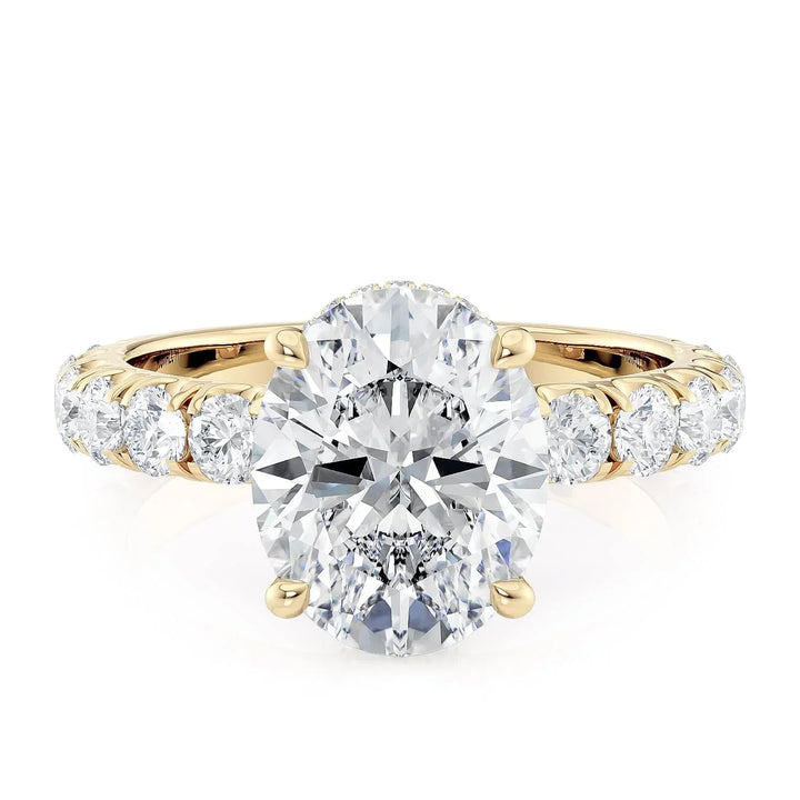 0.94ctw Diamond Oval Engagement Ring