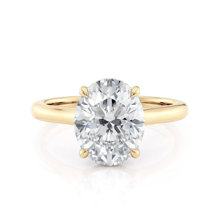 0.08ctw Diamond Oval Engagement Ring