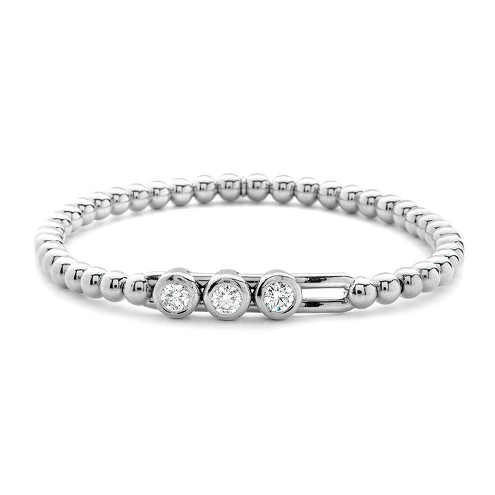 0.60ctw, 18K White Gold Tresore Stretch Bracelet