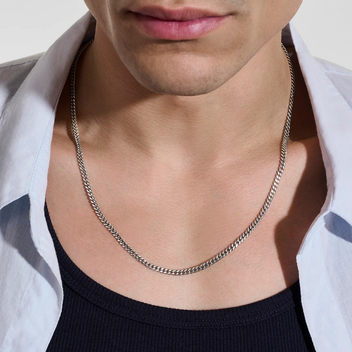 24" Sterling Silver Curb Chain Necklace 3.9MM