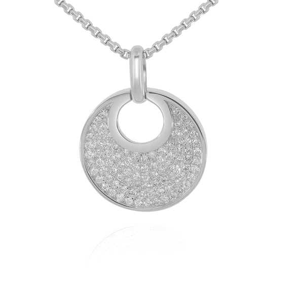 0.52ctw Diamond Disc Pendant