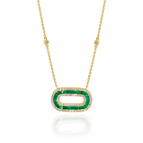 Emerald & Diamond Necklace