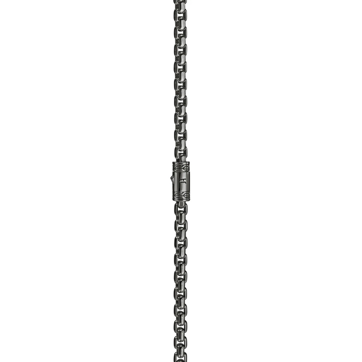 24" Dark Sterling Silver Box Chain