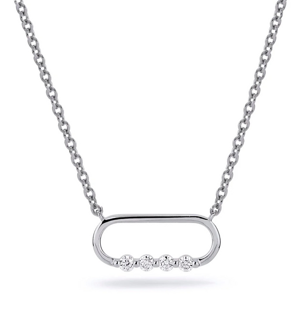 0.15ctw Diamond Cloud Link Necklace