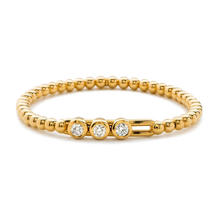 0.60ctw, 18K Yellow Gold Tresore Stretch Bracelet