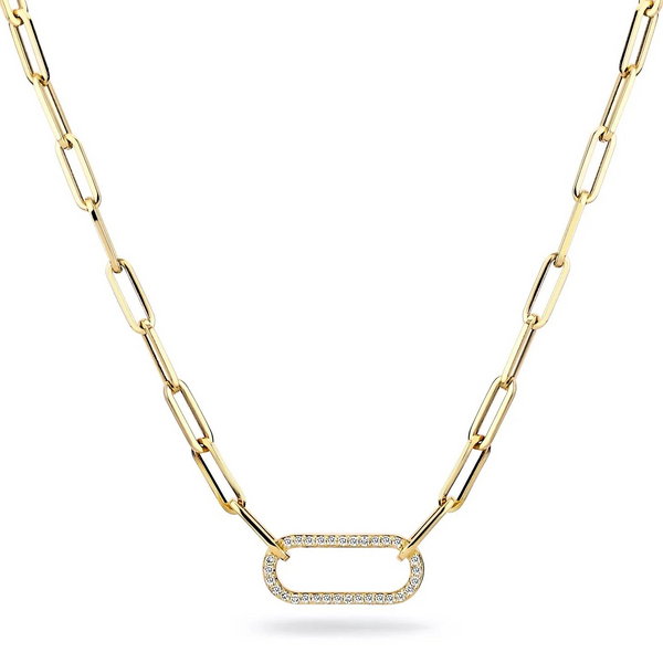 0.17ctw Diamond Small Pavé Link Necklace