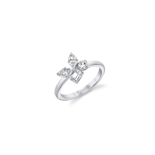 0.88ctw Diamond Montage Cluster Ring