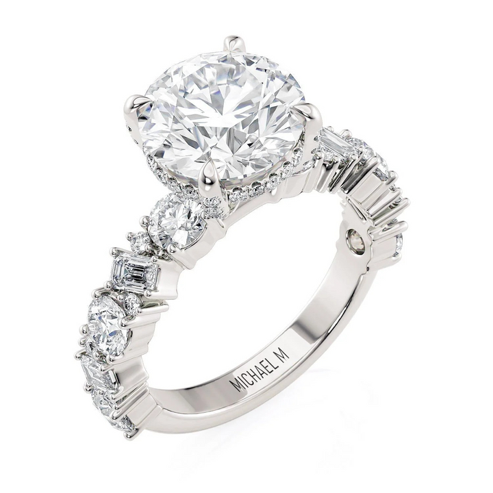 1.34ctw Mixed-Cut Diamond Engagement Ring