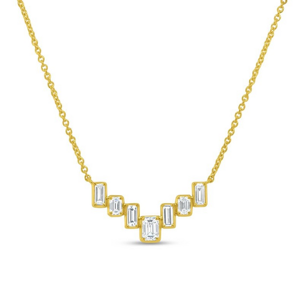 0.71ctw Diamond Bar Necklace