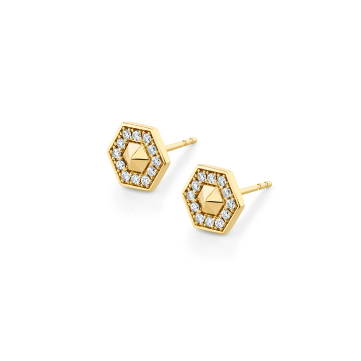 0.24ctw Diamond Mini Hex Studs