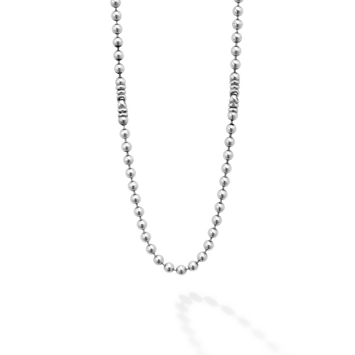 Silver Station Caviar Beaded Necklace | 5mm