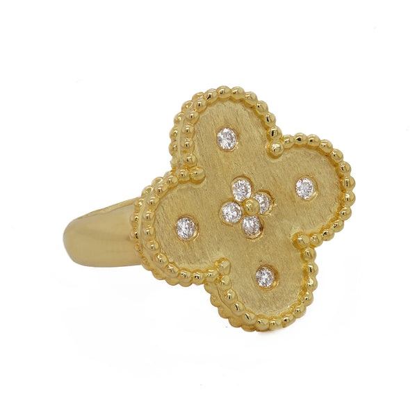 0.16ctw Diamond Clover Fashion Ring