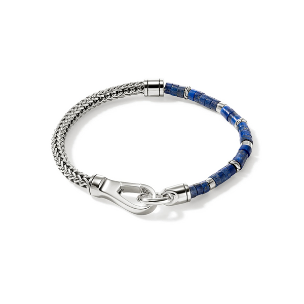 Sterling Silver Heishi Chain Bracelet