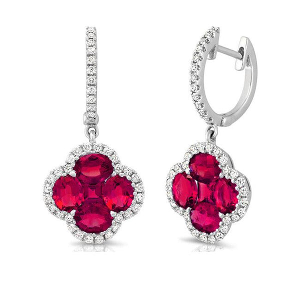 Ruby & Diamond Earrings - Gunderson's Jewelers