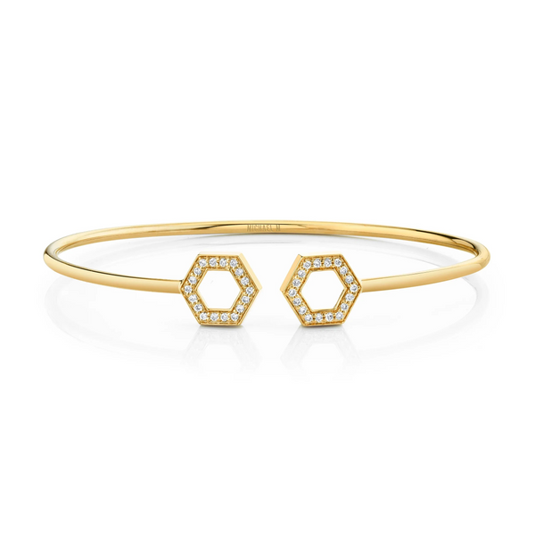 0.29ctw Diamond Hex Flex Cuff