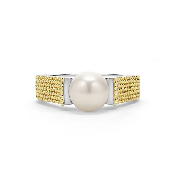 Two-Tone Caviar Pearl Ring