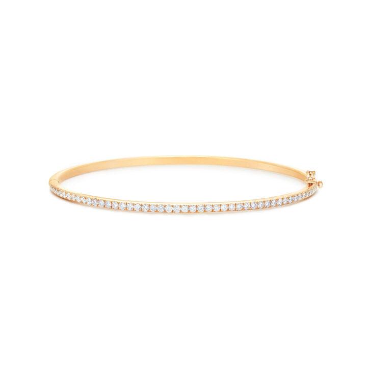 Yellow Gold Bangle with Diamonds - Gunderson's Jewelers